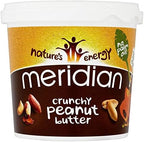 Meridian Foods Crunchy Peanut Butter No Added Sugar & No Added Salt (1Kg) - Pack of 2