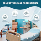 Washable Bed Pads with 8 Sturdy Handles 34”×52” Extra Large Reusable Underpads 4-Layers Leakproof Chucks Pads Washable for Incontinence (1 Pack; Blue)