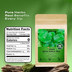 FullChea -Gotu Kola Tea, 50 Teabags - Premium Dried Gotu Kola Leaves - Natural Herbal Tea With Antioxidants & Minerals - Non-GMO - Caffeine-Free - Support Focus