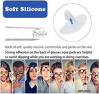 OPUGIT Eyeglass Nose Pads, Adhesive Soft Silicone Air Chamber, Comfortable Air Bag Nosepads for Eyeglasses Glasses Sunglasses,2mm,10 Pairs,Transparent