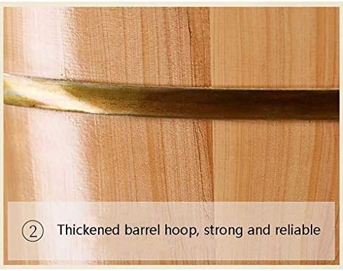 Foot Spa Wooden Barrel Household Gift Foot Soaker Tub,Wooden Foot Soak Sauna Bucket,Pure Wood Bathtub Bucket,Handmade,Sauna Accessories for Footbath Tubs,Foot Relaxing Bath Barrel House(A)