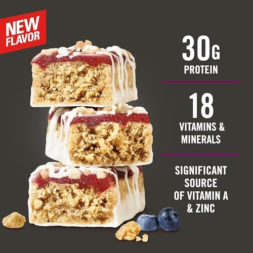 MET-Rx Big 100 Colossal Protein Bars, Healthy Meal Replacement Snack, Blueberry Cobbler, 3.52 oz, 4 Count