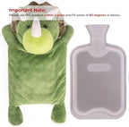 HomeTop Premium Classic Rubber Hot and Cold Water Bottle with Cute Stuffed Triceratops Cover