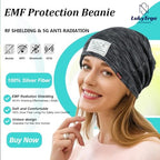 EMF Protection Beanies Cap,Unisex Faraday Hat,Microwave Radiation Blocking Stretch Cap