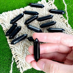 ZHIYUXI Black Obsidian Stone Gemstones Obsidian Crystal Points Healing Crystals Wand Black Obsidian Crystal Black Stones Rock Tumbled Polished Energy Reiki Meditation Yoga Decor Gifts 10 Pcs