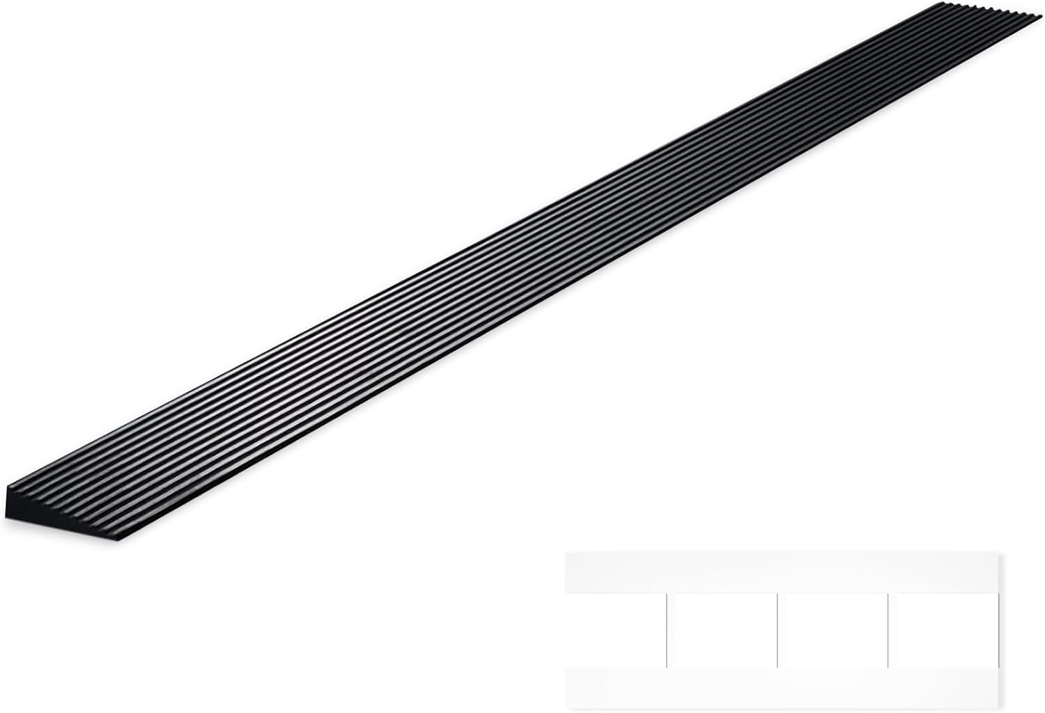 0.8" Rise Rubber Threshold Ramp, 1500 lbs Heavy-Duty Non-Slip Wheelchair Threshold Ramps for Doorway, Indoor Outdoor Ramp for Door Thresholds
