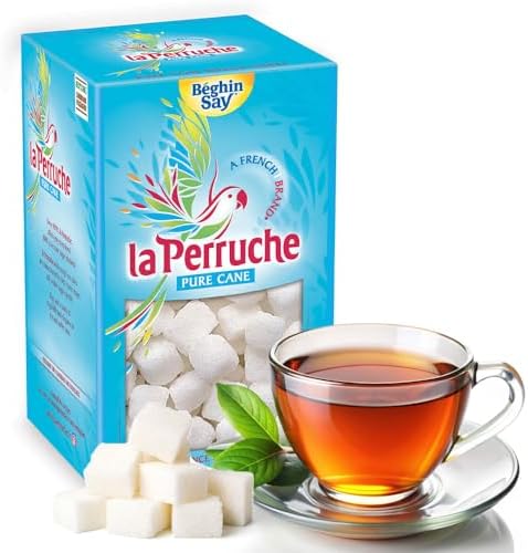 La Perruche Pure Cane White Sugar Cubes (750g/1.65lb box) | Ideal Sugar Cubes for Teas | Pack of 2