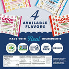 GoodMallow Vegan Marshmallows - Large Kosher Halal Gluten Free Dairy Free Healthy- 4 x 8oz. Natural Gelatin Free Marshmallows for Hot Chocolate, Smores, Baking - Nothing Artificial, Made in USA (White Vanilla ) (Pack of 4)