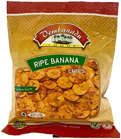 Ripe Banana Plantain Chips Indian Kerala Tea Snacks Crisp 250gms