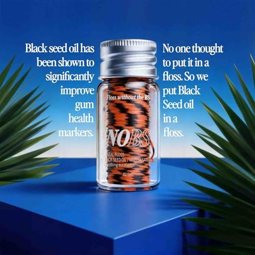 NOBS (No Bad Stuff) Expanding Dental Floss - Nigella Sativa, Eucalyptus, Cruelty-Free, Sustainable Packaging