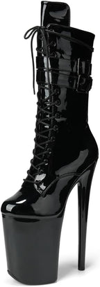WUXIN H&P Women's 9 in Pole Dance Boot Shoes,Exotic Stiletto Platform, 23 cm Stiletto Platform Pole Dancing Shoes Ankle Boots Heels