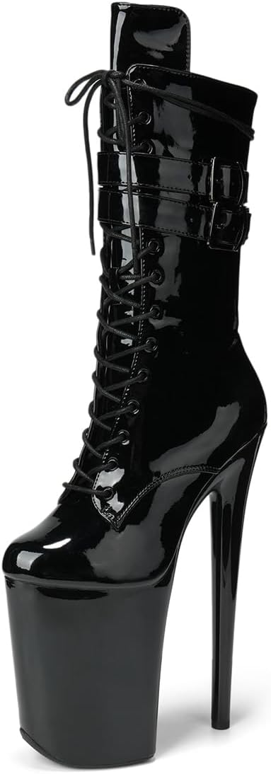 WUXIN H&P Women's 9 in Pole Dance Boot Shoes,Exotic Stiletto Platform, 23 cm Stiletto Platform Pole Dancing Shoes Ankle Boots Heels