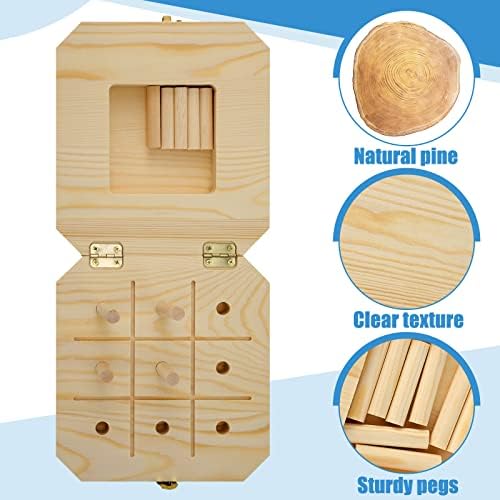 9 Hole Wooden Pegboard for Occupational Therapy Nine Hole Peg Test to Improve Fine Motor Coordination, Finger Dexterity, Concentration and Increase Reactionary Speed