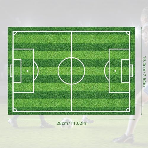 Football Field Cake Topper, Edible Soccer Theme Cake Decoration Edible Wafer Paper Ideal Sport Themed Birthday Party Supplies for Kids and Adults