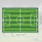 Football Field Cake Topper, Edible Soccer Theme Cake Decoration Edible Wafer Paper Ideal Sport Themed Birthday Party Supplies for Kids and Adults