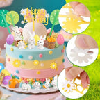29 PCS Bunny Cake Topper Easter Cake Topper Egg Cupcake Toppers Decorations Carrot Cakes Decorations for Rabbit Themed Cakes Decor Easter Party Bunny Birthday Party Supplies Baby Shower