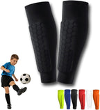 Soccer Shin Guards Shin Pads for Kids Youth Adult, Shin Guards Calf Compression Sleeve with Honeycomb Pads, Lightweight Calf Protective Gear for Football Soccer