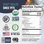 Great River Milling Organic Barley Flour | Unbleached, Unbromated, Non-GMO, Kosher | High Fiber, Nutty Flavor Perfect for Breads, Pancakes, & More | 5 Lb