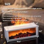 TMEHM Fireplace Flame Air Diffuser Humidifier,7 Colors Aromatherapy Essential Oil Diffuser,Ultrasonic Aroma Humidifier with Timer for Home,Bedroom,Office,Yoga (White, L)