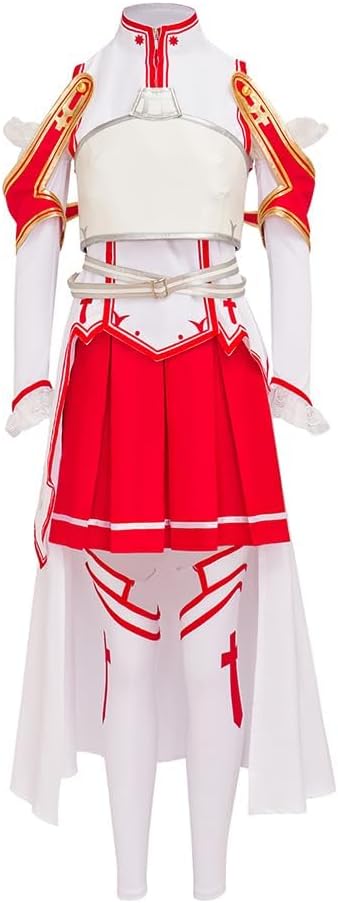 VintageCos Anime Yuuki Asuna Cosplay Costume SAO Battle Suit Slim Long Section Uniform Halloween Outfits for Women