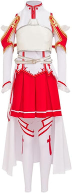 VintageCos Anime Yuuki Asuna Cosplay Costume SAO Battle Suit Slim Long Section Uniform Halloween Outfits for Women
