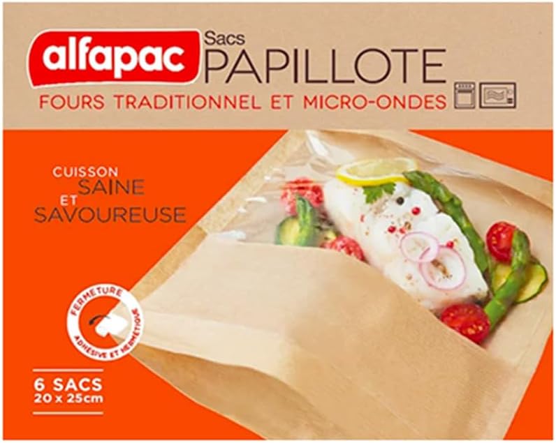 ALFAPAC - 6 Foil Bags - Made in France - Pack of 2