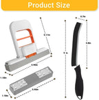 Mini Mop and Cleaning Brush Set, Foldable Self-Squeeze Sponge Mini Mop & Hard Bristle Crevice Cleaning Brush for Small Spaces, Tight Spaces, Gaps, Grout Cleaning, Kitchen, Bathroom, Desktop
