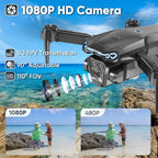 Foldable Drone with 1080P Camera for Beginners & Kids, FPV RC Quadcopter Toys Gifts for Boys Girls, One Key Start, 3D Flips, Gesture Selfie, 3 Speed Modes, 2 Batteries