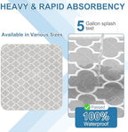 OUTCREATOR® Washable Bed Pads 34" x 36" (Pack of 4), Incontinence Mattress Protector, Anti-Slip Waterproof Underpads for Adults Kids Elderly Pets, Absorbency & Reusable Bedwetting Pads (Gray)