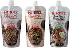 HERDEZ Pepper Paste Trio, Chipotle (Hot), Guajillo (Medium), Ancho & Pasilla (Mild) 7 oz Squeeze Pouch with Easy Close Twist Cap (3 Pack)– Bold Mexican Flavor & Dried Chile Pepper Alternative