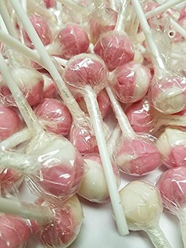 Vidal Lotta Lollies Pink and White Lollipops 75 pieces Strawberry & Cream