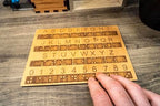 Creative Escape Rooms Made in USA - Raised Dots Braille Alphabet and Number Wood Board - Learn Braille - Tactile Montessori - Teaching Aid