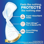 Always Infinity Feminine Pads for Women, Flexfoam Pads with Wings, Size 4, Overnight Absorbency, Unscented, 38 Count
