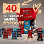 Loacker Minis Wafer Variety Pack - 30% Less Sugar - Premium Cream Filled Wafer Cookies - Mix of Hazelnut, Chocolate and Vanilla - NON-GMO - Sustainably Sourced - 40 Individually Wrapped Snack Packs