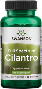 Swanson Full Spectrum Cilantro (Coriander) Herbal Digestive and Antioxidant Supplement for Wellness-Conscious Adults - 425 mg (60 Capsules)