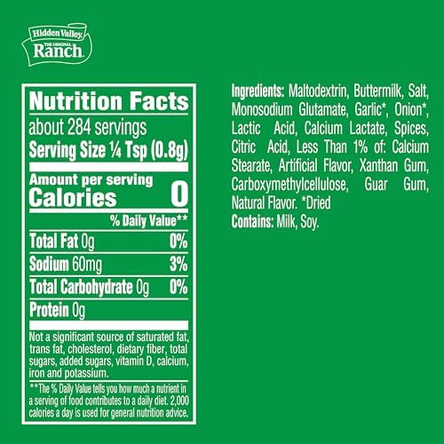 Hidden Valley Original Ranch Seasoning, Dressing and Dip Mix, 8 Ounces (Package May Vary)