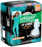 Whisper Ultra Night Sanitary Pads for Women, XXXL 20 Napkins