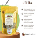 UTI TEA - Disinfects bladder, kidneys, urinary tract quickly formulated by master herbalist Khabir – 100% Organic, Non-GMO, No Additives