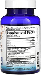 Garden of Life Dr. Formulated DHA 1,000mg Fish Oil - Lemon, Once Daily 1000mg DHA + DPA in Triglyceride Form, Single Source Omega 3 Supplement for Ultimate Eye, Brain & Heart Health, 30 Softgels