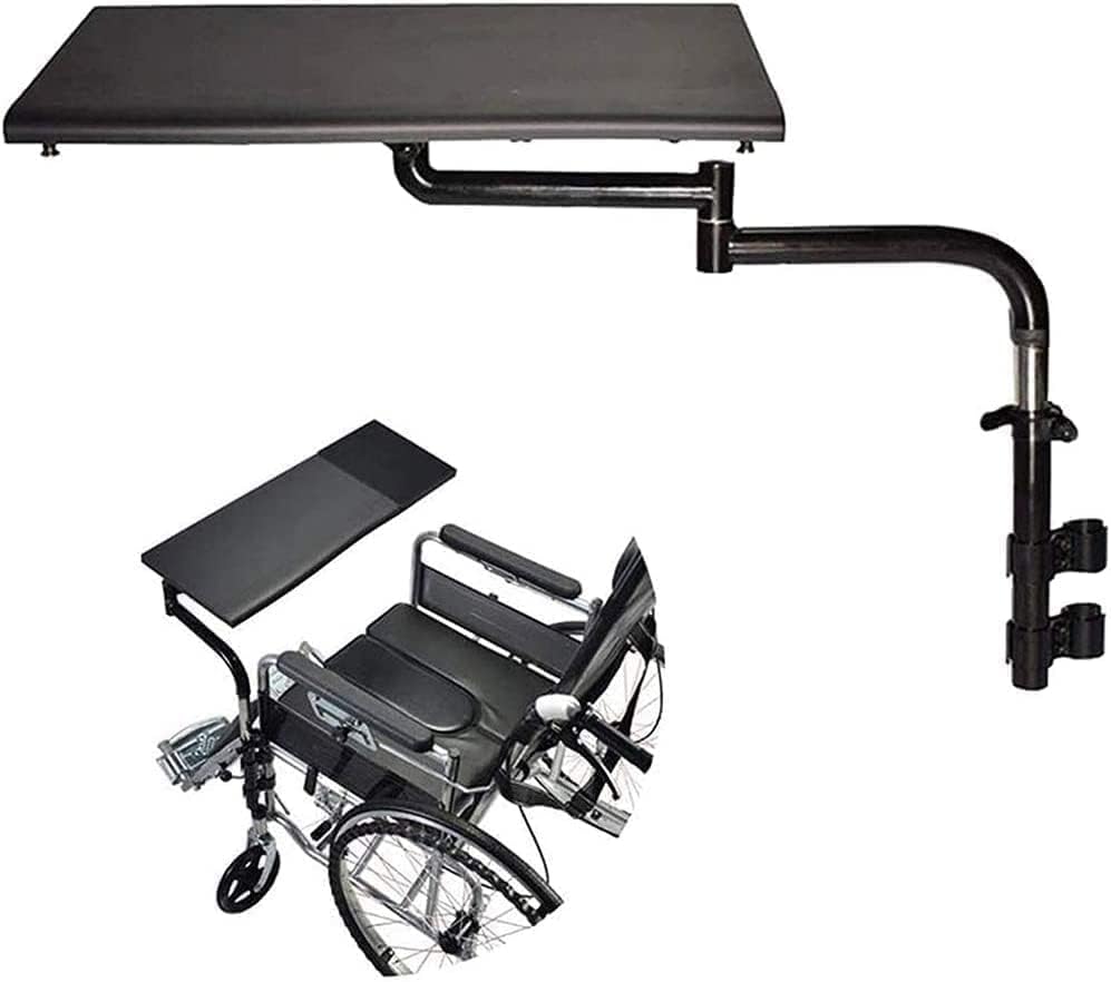 Wheelchair Lap Tray, Wheelchair Tray Table Removable Wheelchair Lap Tray for Adult Elderly Eating Reading Sturdy ABS Plastic Wheelchair Dining Table Board