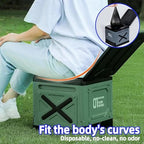 Multifunctional Foldable Portable Car Toilet Lightweight Outdoor Camping & Travel Emergency Toilet, Waterproof & Leak-Proof, Compact & Comfortable for Home, Camping, and Car Use