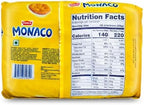 Parle Monaco Classic Regular Biscuits VALUE PACK - 43.5g (Pack of 6)
