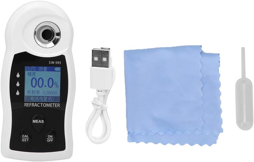 SW-593 Electronic Handheld Digital Display Sugar Sweetness Meter Saccharimeter Refractormeter for Sugar Fruit