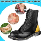 4 Pair Leather Heel Pads, Heel Grips Liner Cushions for Pain Relief, Inserts for Women/Men Loose Shoes Improved Shoe Fit and Comfort (Black)