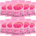 Swedish Candy Bubs Cool Raspberry Skull Foam 10 Pack of 90g (2 POUND)