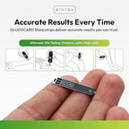 ARKRAY GLUCOCARD Shine Blood Glucose Test Strips – No Coding Required, Fast 5-Second Results, 0.5 Microliter Sample Size – Compatible with GLUCOCARD Shine Blood Glucose Meters, 50 Count