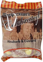 Henry Dixons Rhubarb & Custard | Pack of 3 | Each Pack Weighs 120g | A Traditional Boiled Sweet with a Great Rhubarb and Vanilla Flavour