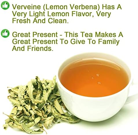 Plant Gift 100% Lemon Verbena Tea Natural Herbal Loose Dried Lemon Leaves flower - Non-GMO - Caffeine-free - 10g/0.352oz