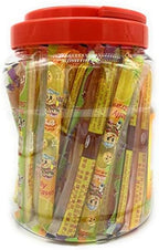 Jin Jin Fruit Jelly Filled Strip Straws Candy - Many Flavors! (35.26 oz)