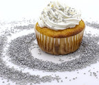 Bakerpan Pearlized Sugar Sprinkles for Baking - 5 Ounce - Sparkling Silver Decorating Sugar Crystals for Cookies, Cake Pops, Ice Cream (Made in USA)